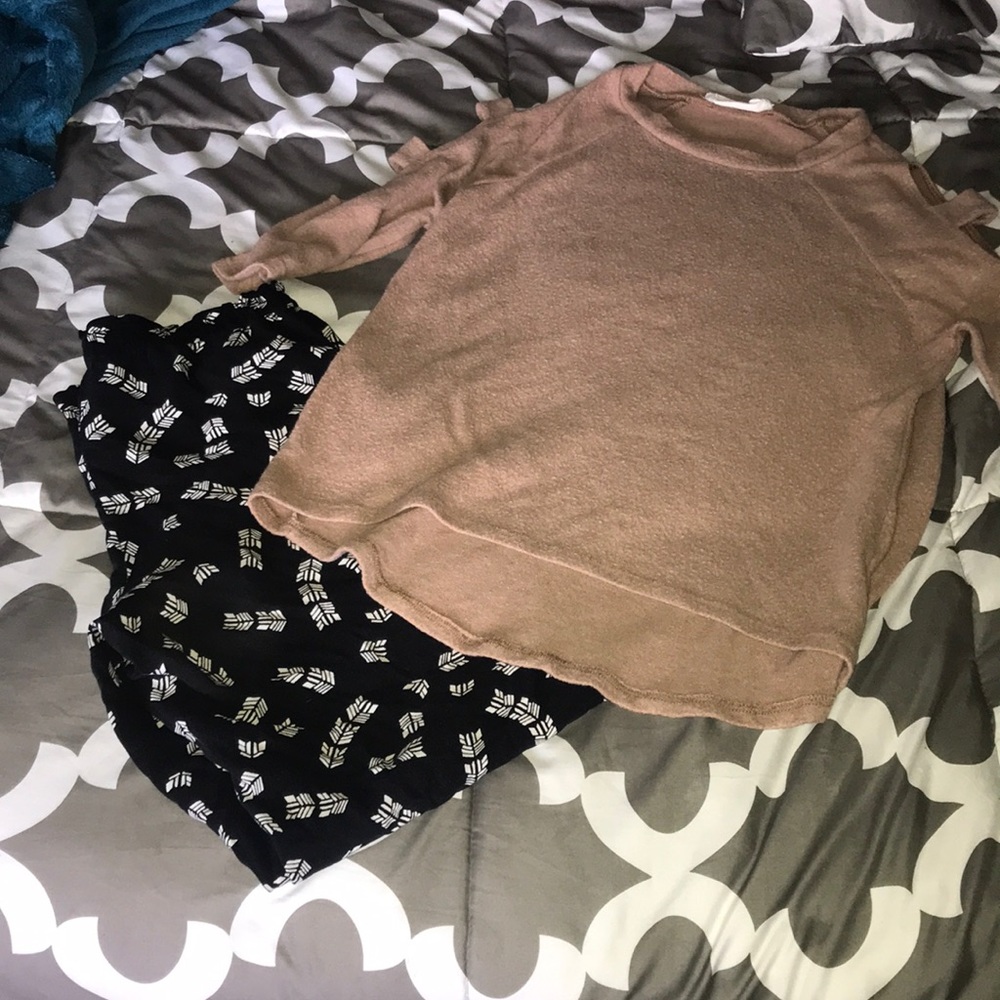 Tan shirt bare shoulders/upper arms!